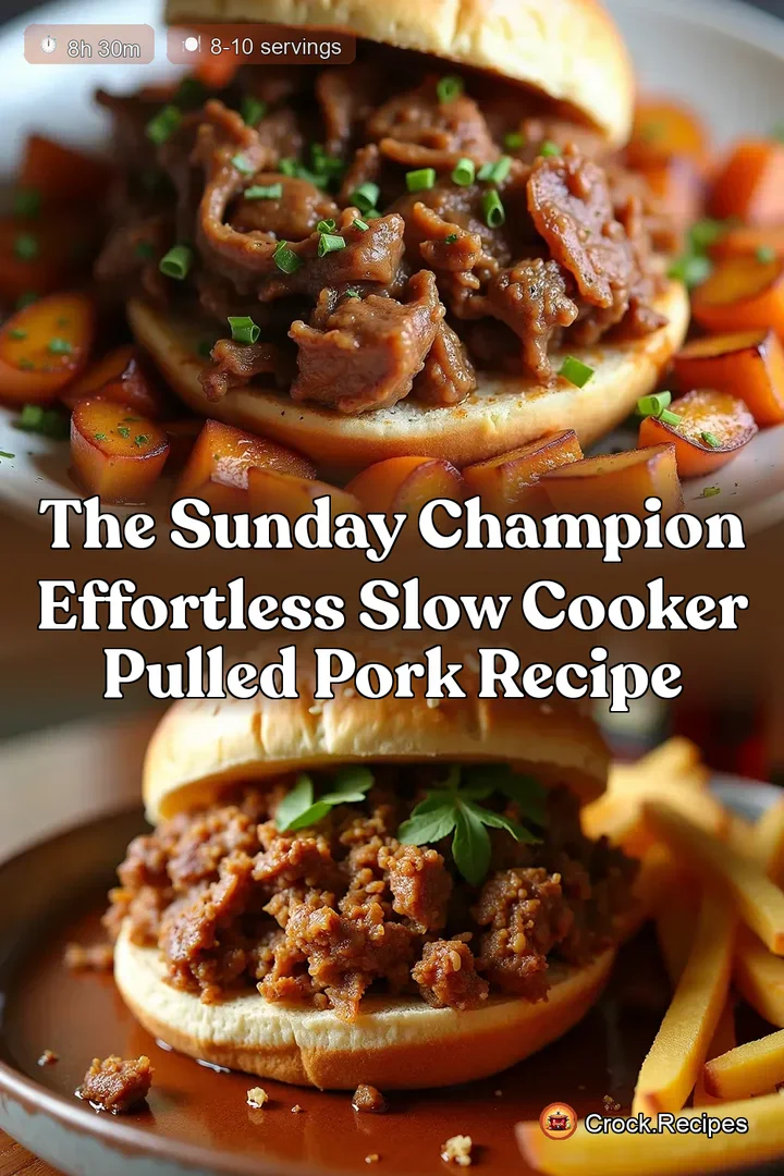 The Sunday Champion Effortless Slow Cooker Pulled Pork Recipe