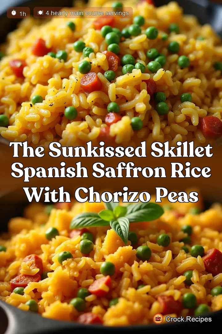 The SunKissed Skillet Spanish Saffron Rice with Chorizo Peas