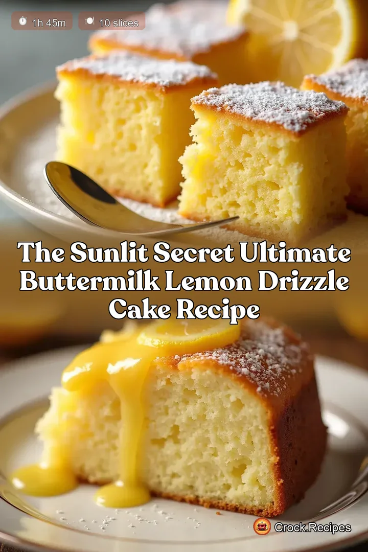 The Sunlit Secret Ultimate Buttermilk Lemon Drizzle Cake Recipe
