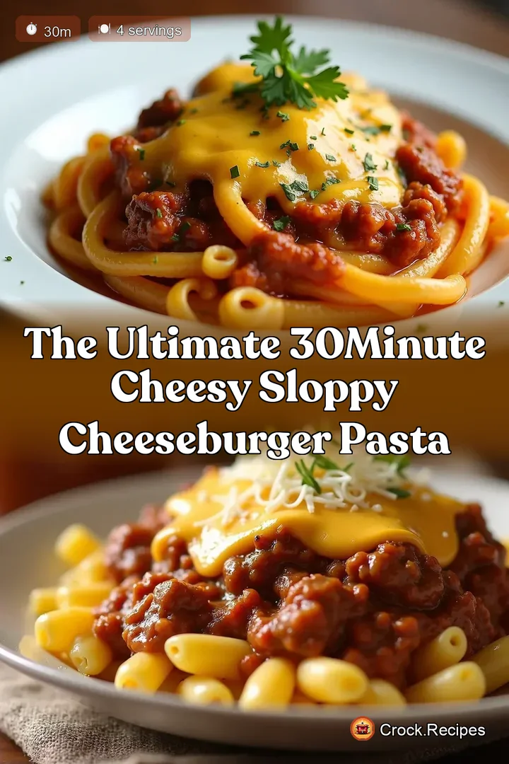 The Ultimate 30Minute Cheesy Sloppy Cheeseburger Pasta