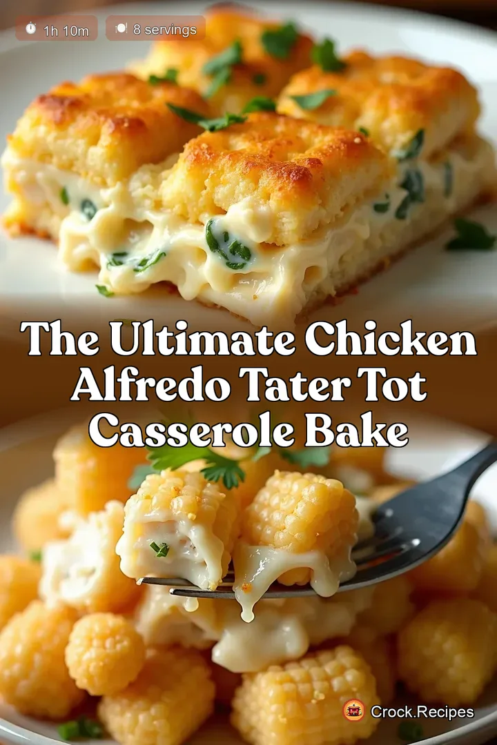 The Ultimate Chicken Alfredo Tater Tot Casserole Bake