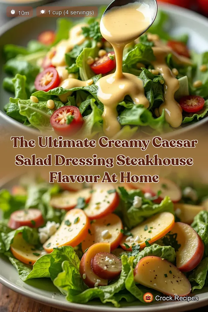 The Ultimate Creamy Caesar Salad Dressing Steakhouse Flavour at Home