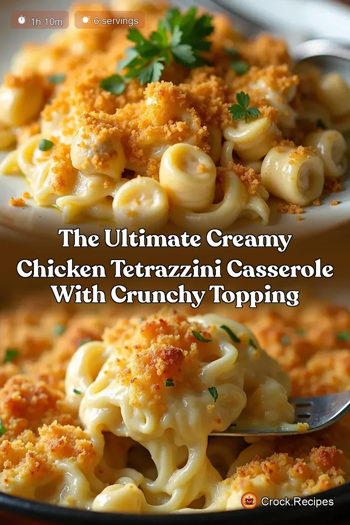 The Ultimate Creamy Chicken Tetrazzini Casserole with Crunchy Topping