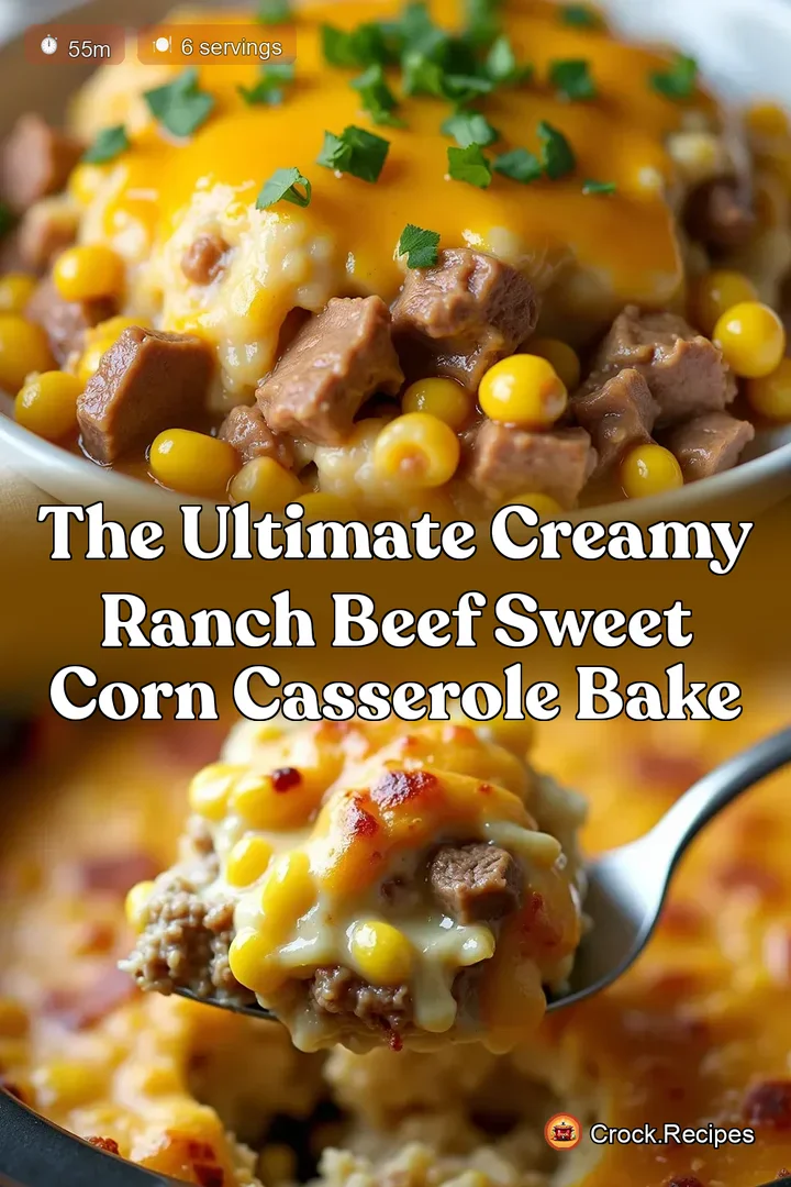 The Ultimate Creamy Ranch Beef Sweet Corn Casserole Bake