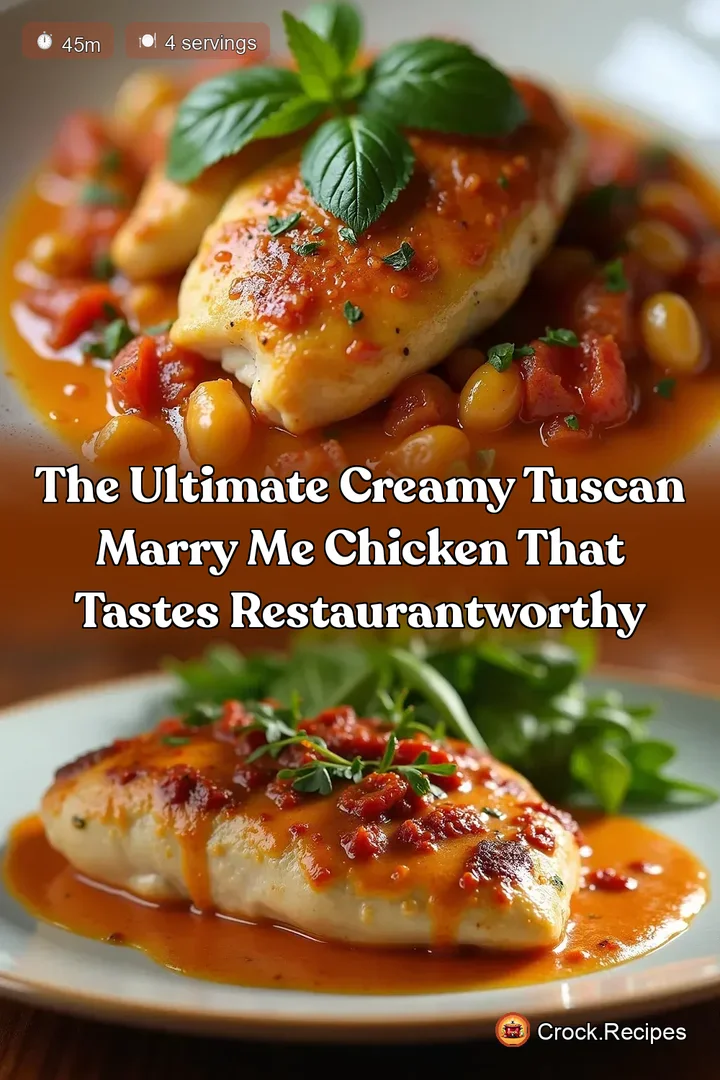 The Ultimate Creamy Tuscan Marry Me Chicken That Tastes RestaurantWorthy
