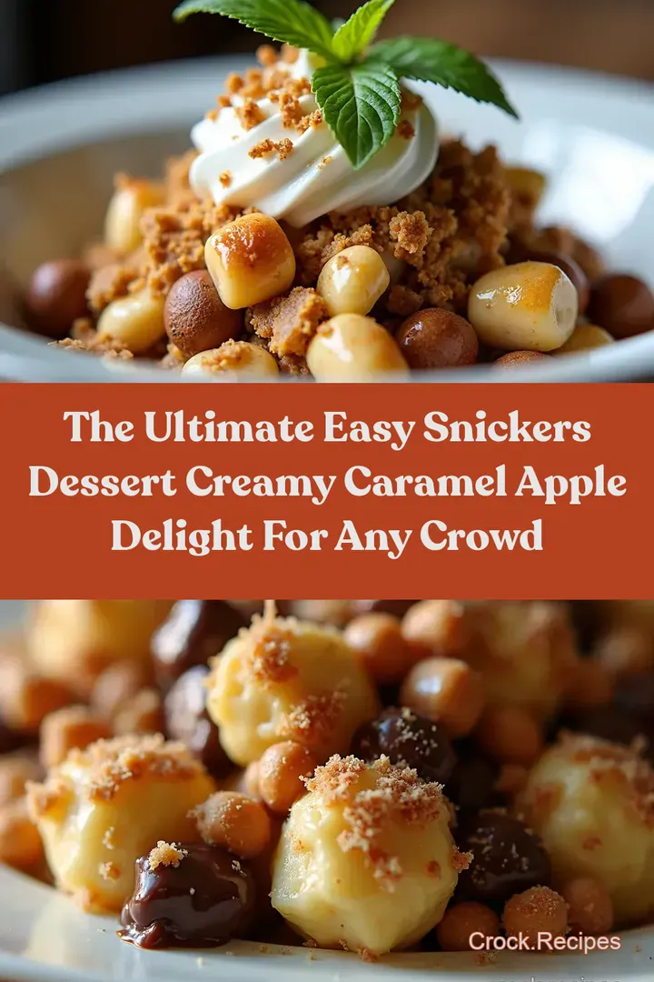 The Ultimate Easy Snickers Dessert Creamy Caramel Apple Delight for Any Crowd
