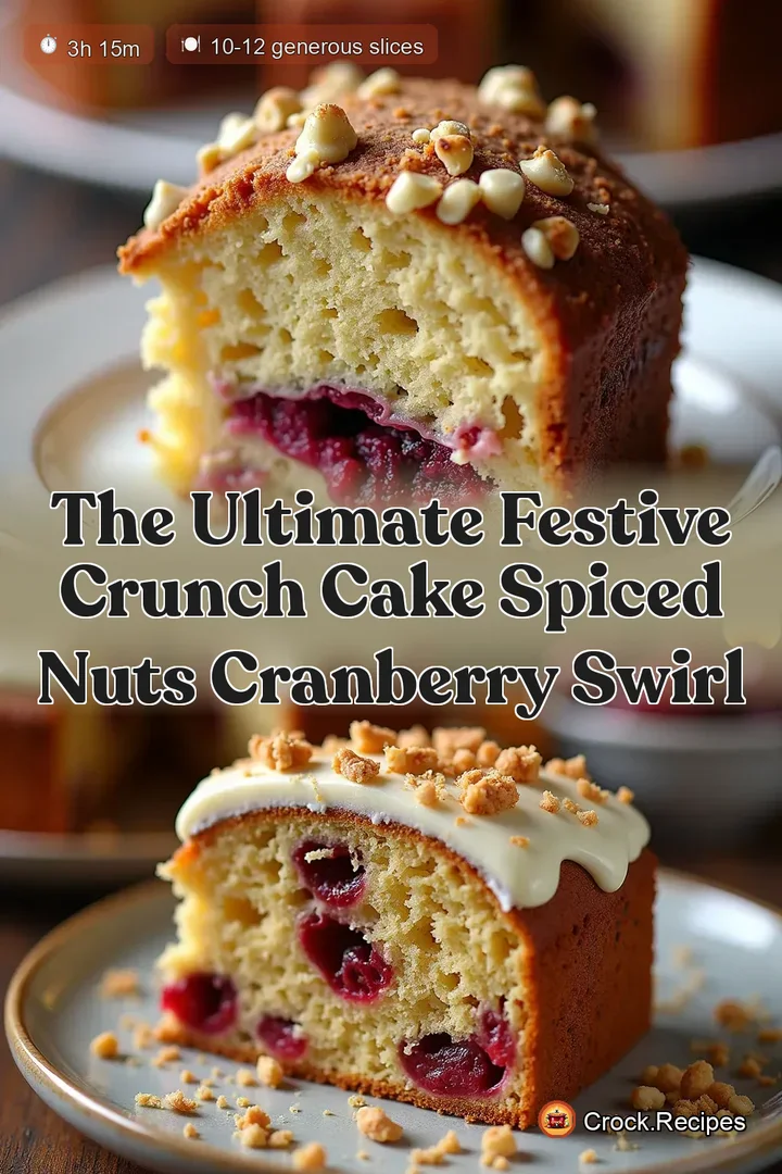 The Ultimate Festive Crunch Cake Spiced Nuts Cranberry Swirl