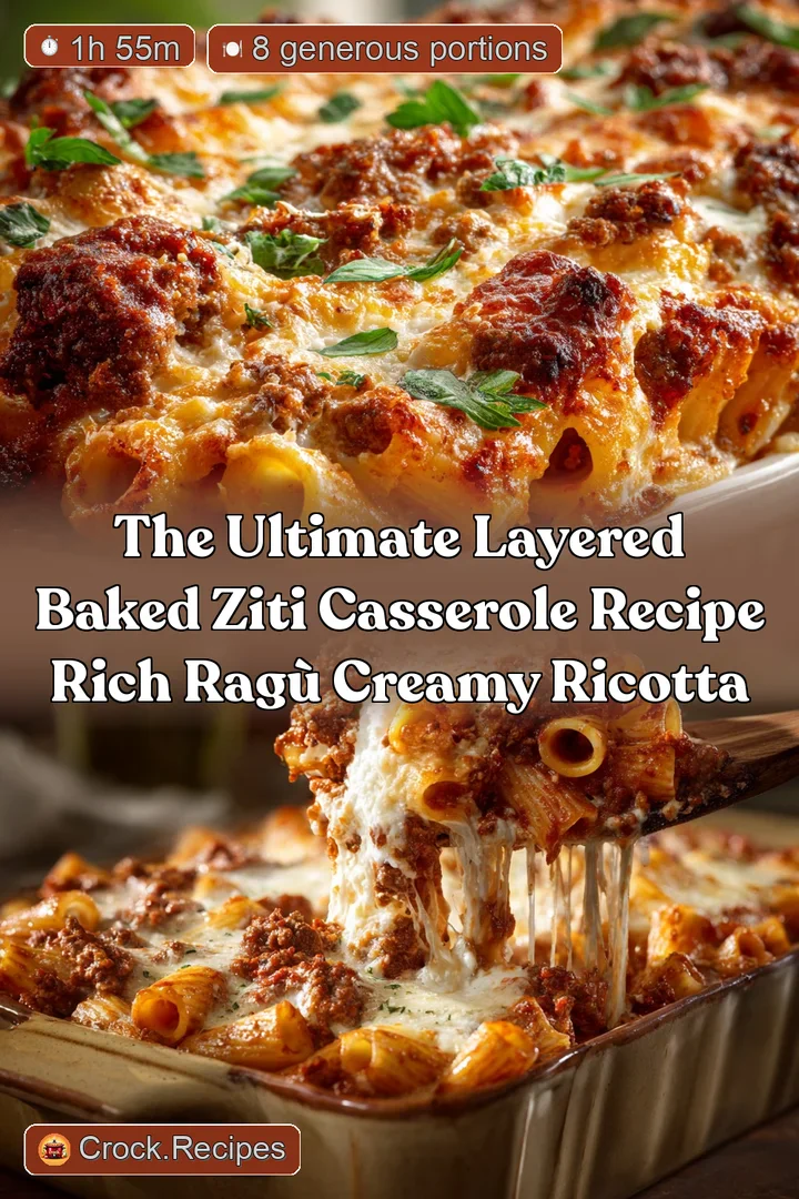 The Ultimate Layered Baked Ziti Casserole Recipe Rich Rag&ugrave; Creamy Ricotta