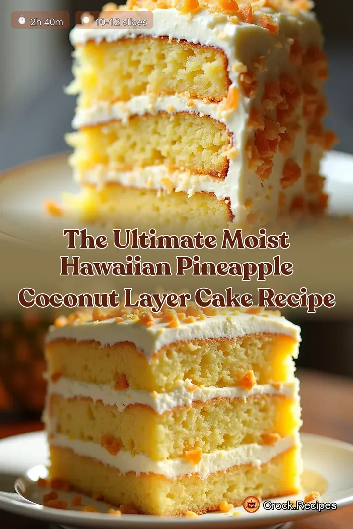 The Ultimate Moist Hawaiian Pineapple Coconut Layer Cake Recipe