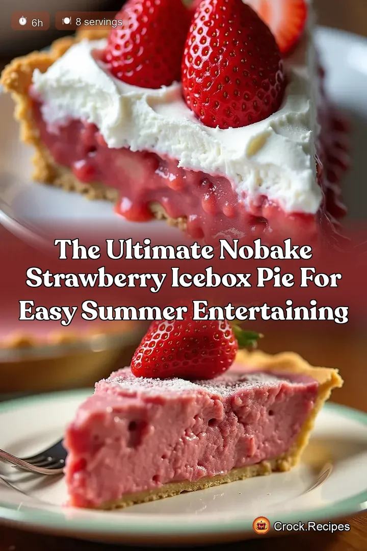 The Ultimate NoBake Strawberry Icebox Pie for Easy Summer Entertaining