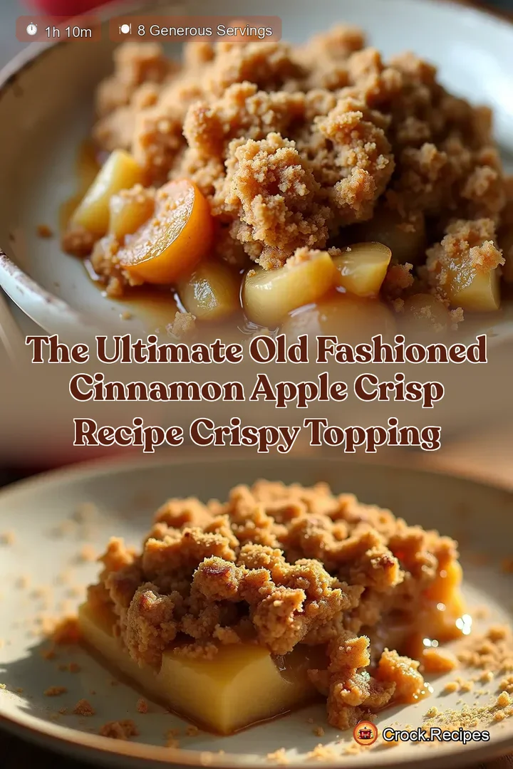 The Ultimate Old Fashioned Cinnamon Apple Crisp Recipe Crispy Topping