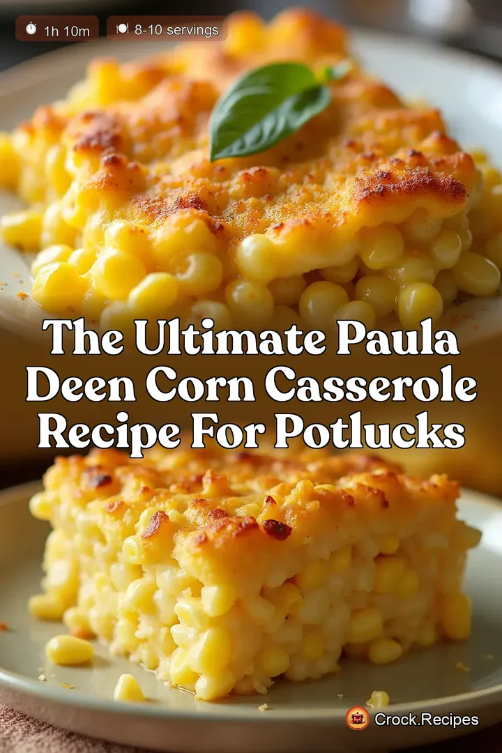 The Ultimate Paula Deen Corn Casserole Recipe for Potlucks