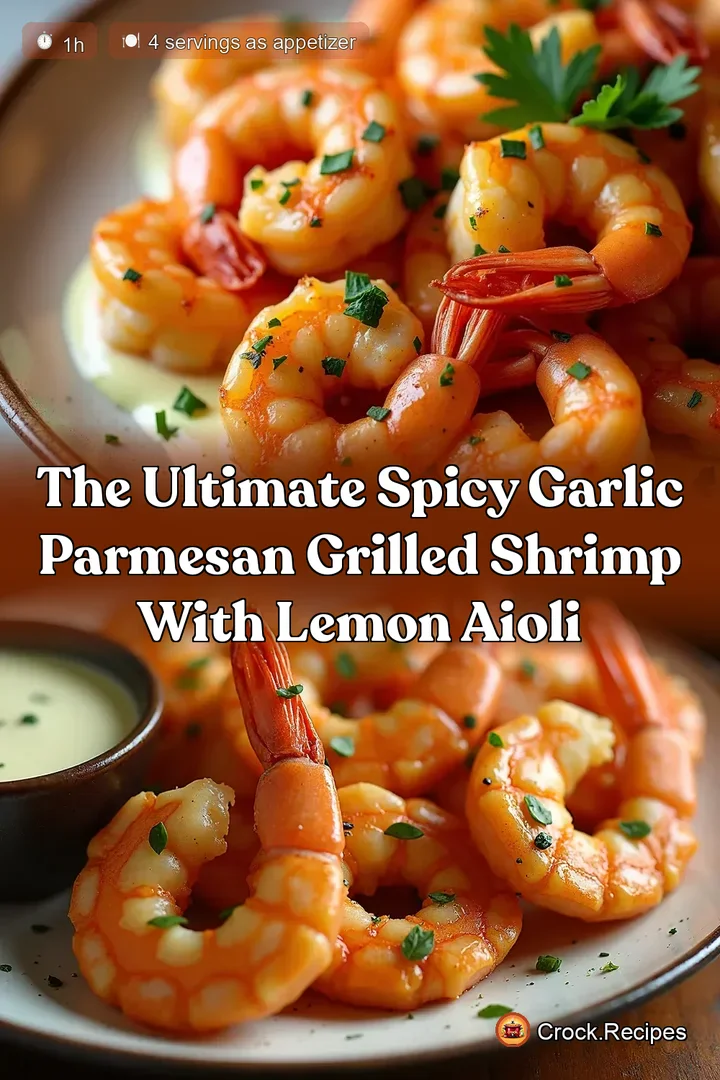 The Ultimate Spicy Garlic Parmesan Grilled Shrimp with Lemon Aioli