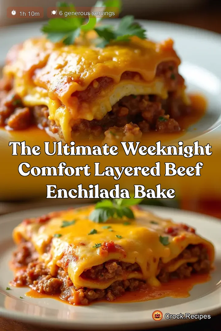 The Ultimate Weeknight Comfort Layered Beef Enchilada Bake