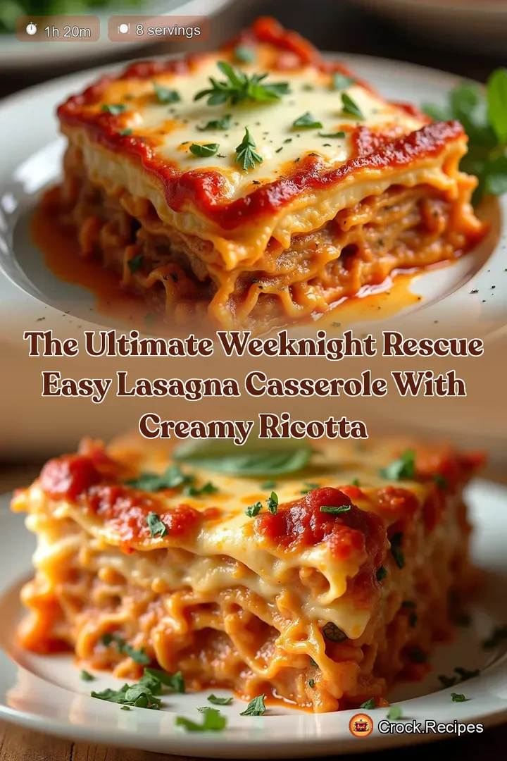 The Ultimate Weeknight Rescue Easy Lasagna Casserole with Creamy Ricotta