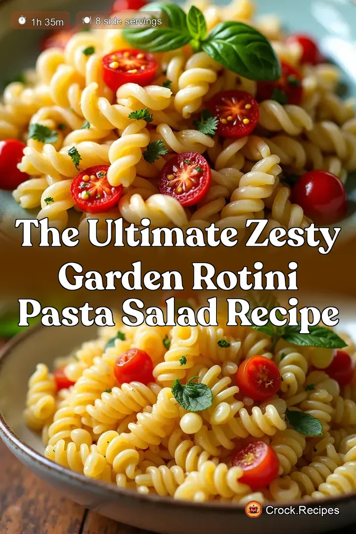 The Ultimate Zesty Garden Rotini Pasta Salad Recipe