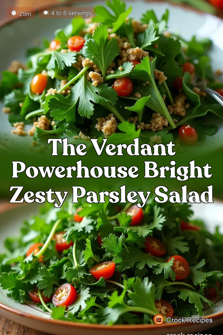 The Verdant Powerhouse Bright Zesty Parsley Salad