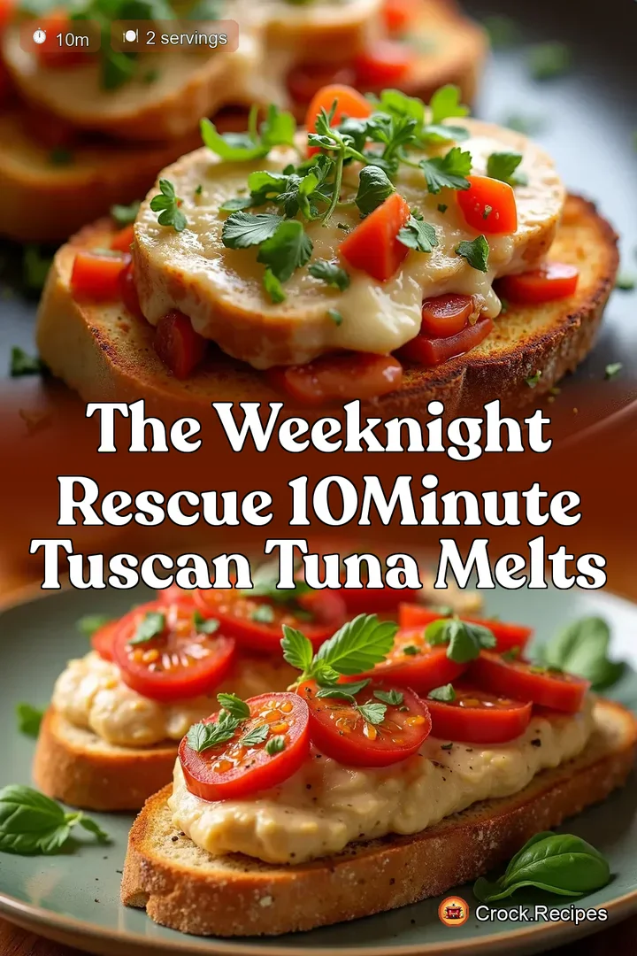 The Weeknight Rescue 10Minute Tuscan Tuna Melts