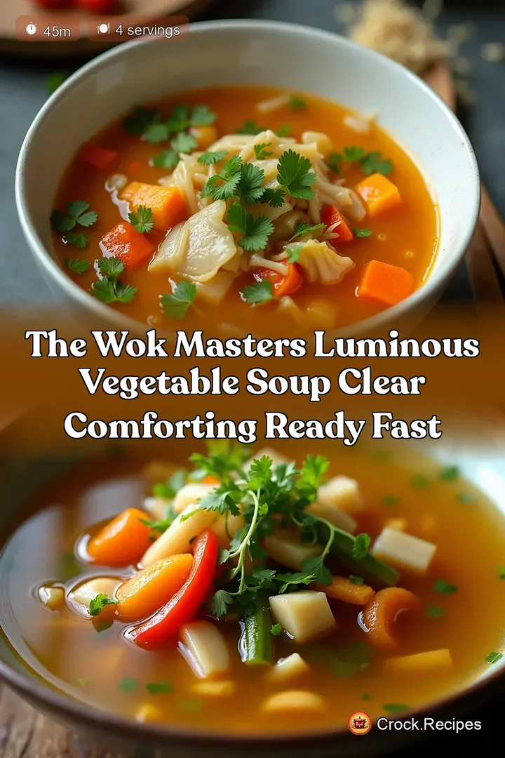 The Wok Masters Luminous Vegetable Soup Clear Comforting Ready Fast