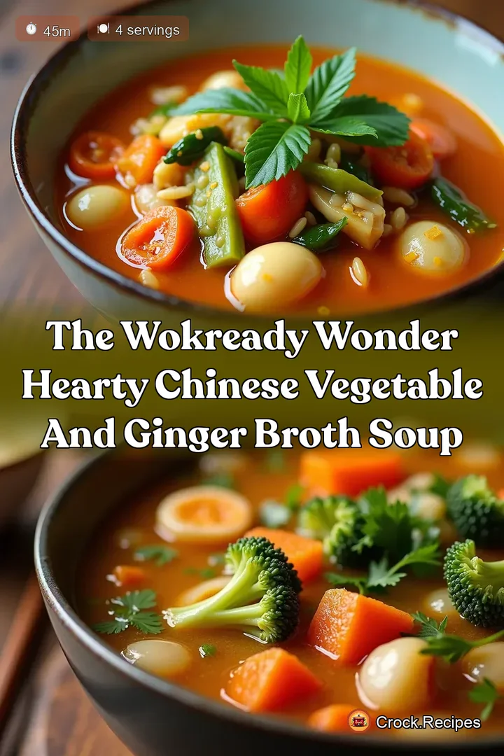 The WokReady Wonder Hearty Chinese Vegetable and Ginger Broth Soup