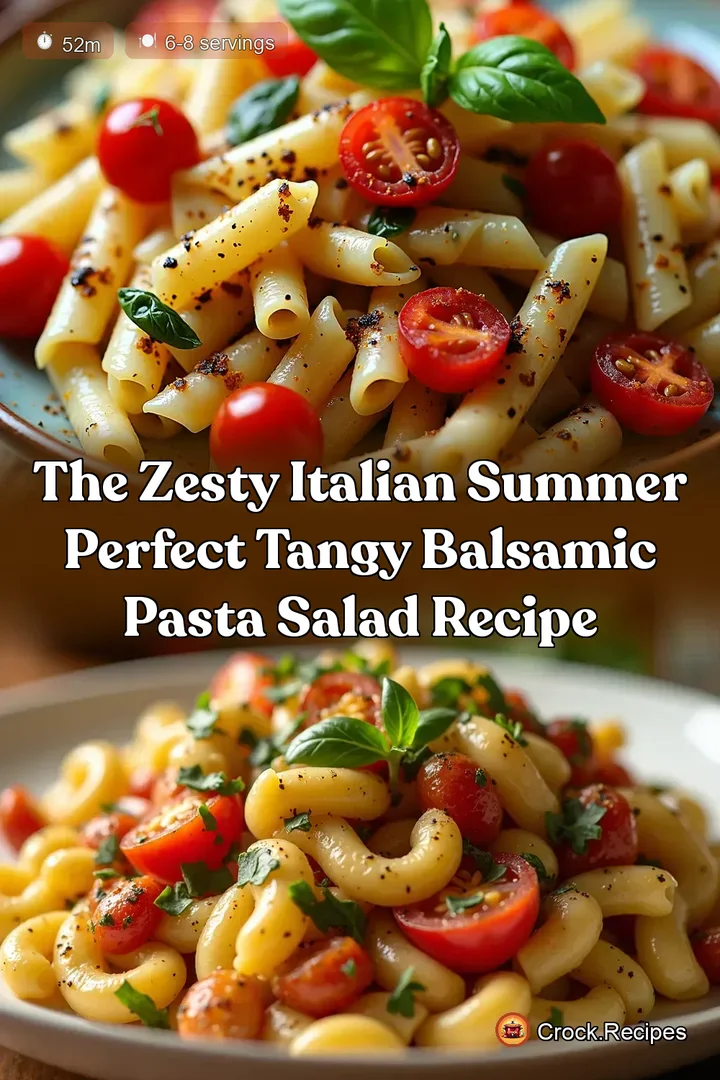 The Zesty Italian Summer Perfect Tangy Balsamic Pasta Salad Recipe