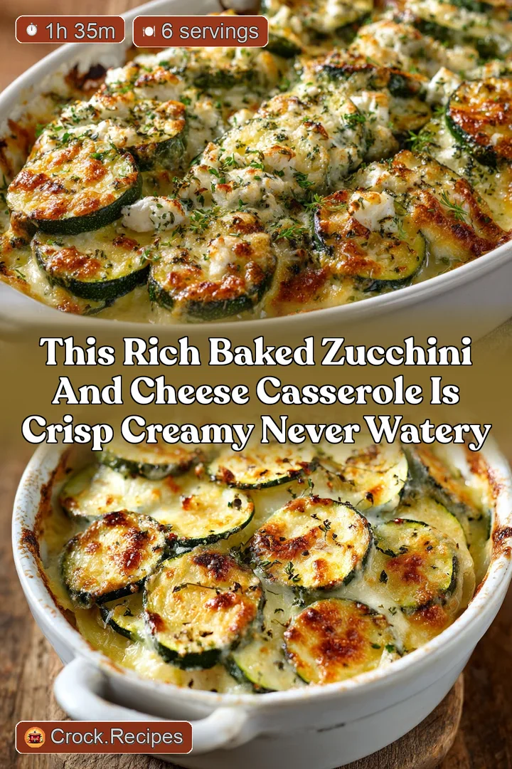 This Rich Baked Zucchini and Cheese Casserole is Crisp Creamy Never Watery