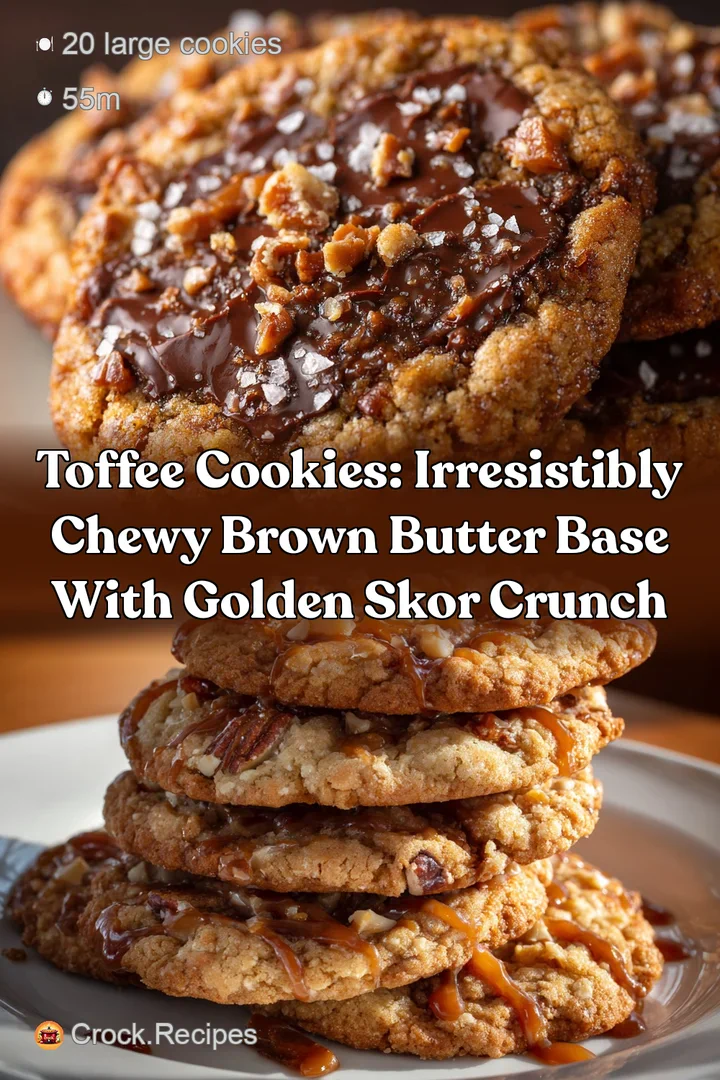 Toffee Cookies: Irresistibly Chewy Brown Butter Base with Golden Skor Crunch