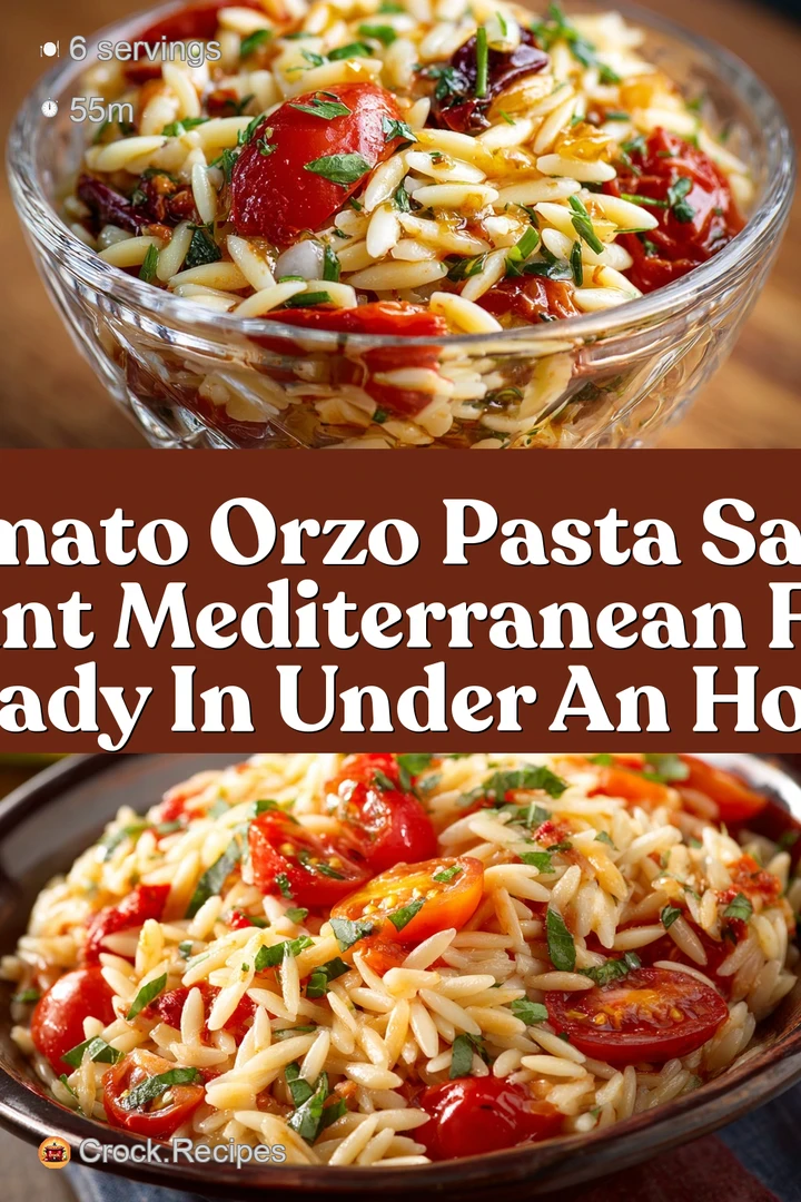 Tomato Orzo Pasta Salad Vibrant Mediterranean Flavor Ready in Under an Hour