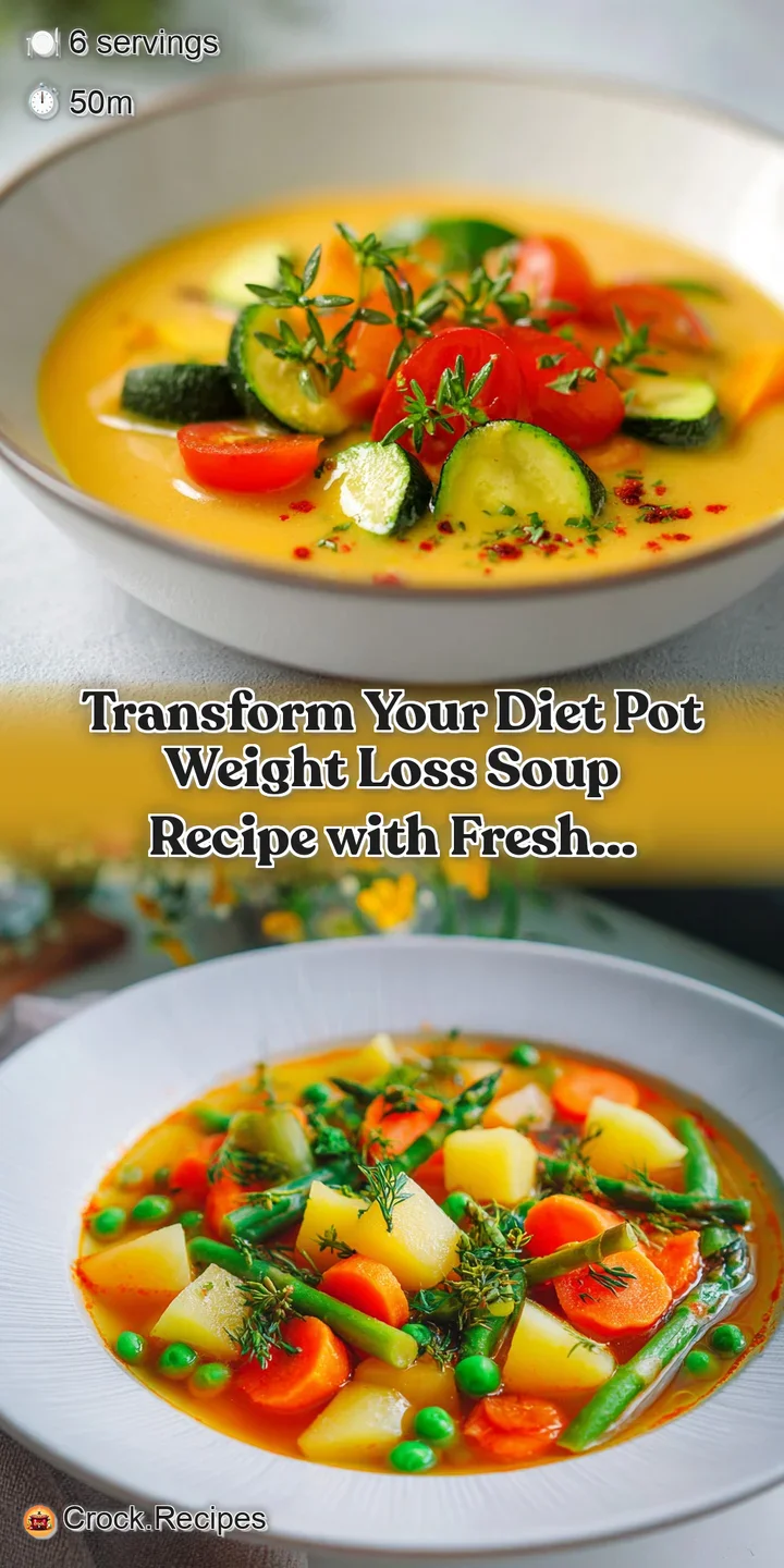 Close-up view of tender diced vegetables in a rich, savory broth, hinting at warmth and comfort.