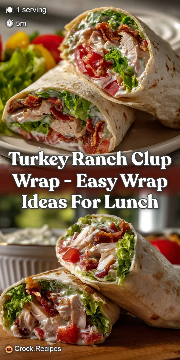 Turkey Ranch Clup Wrap - Easy Wrap Ideas For Lunch