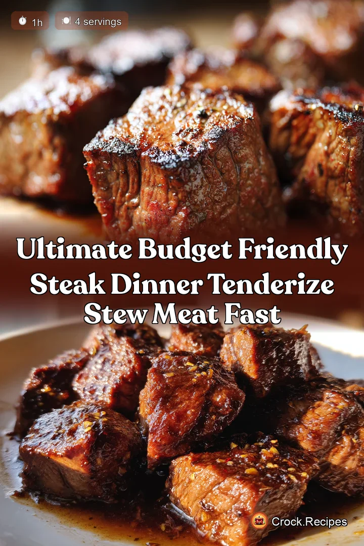 Ultimate Budget Friendly Steak Dinner Tenderize Stew Meat Fast