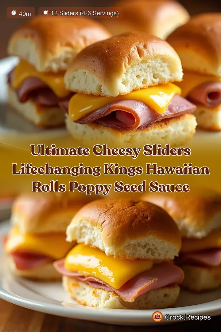 Ultimate Cheesy Sliders LifeChanging Kings Hawaiian Rolls Poppy Seed Sauce