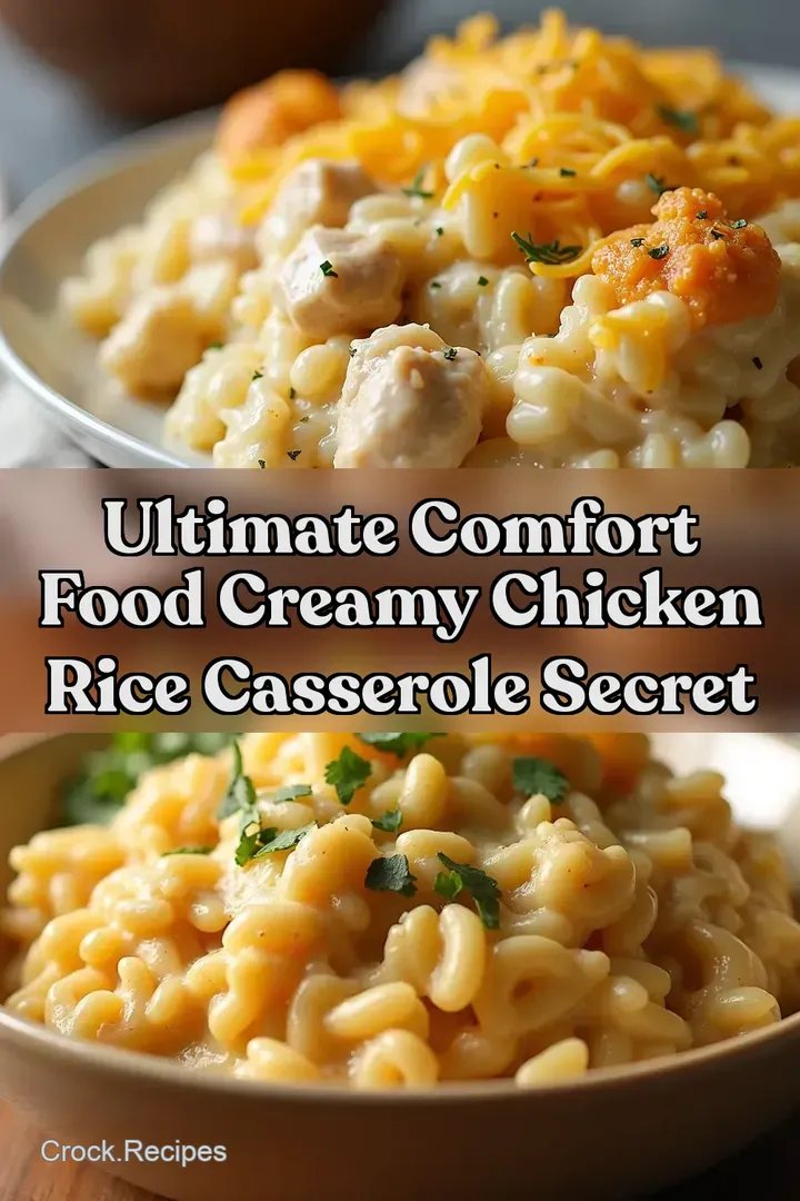 Ultimate Comfort Food Creamy Chicken Rice Casserole Secret