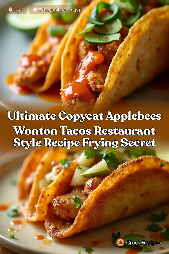 Ultimate Copycat Applebees Wonton Tacos Restaurant Style Recipe Frying Secret