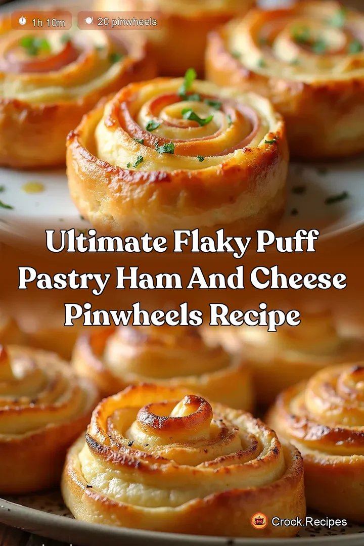 Ultimate Flaky Puff Pastry Ham and Cheese Pinwheels Recipe