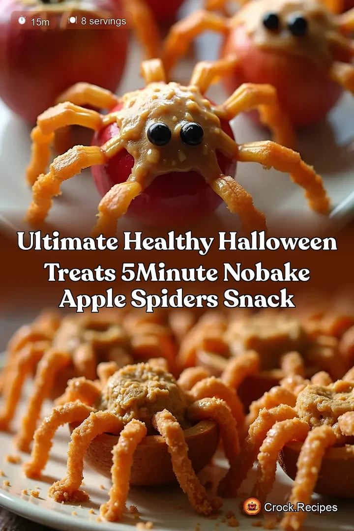 Ultimate Healthy Halloween Treats 5Minute NoBake Apple Spiders Snack