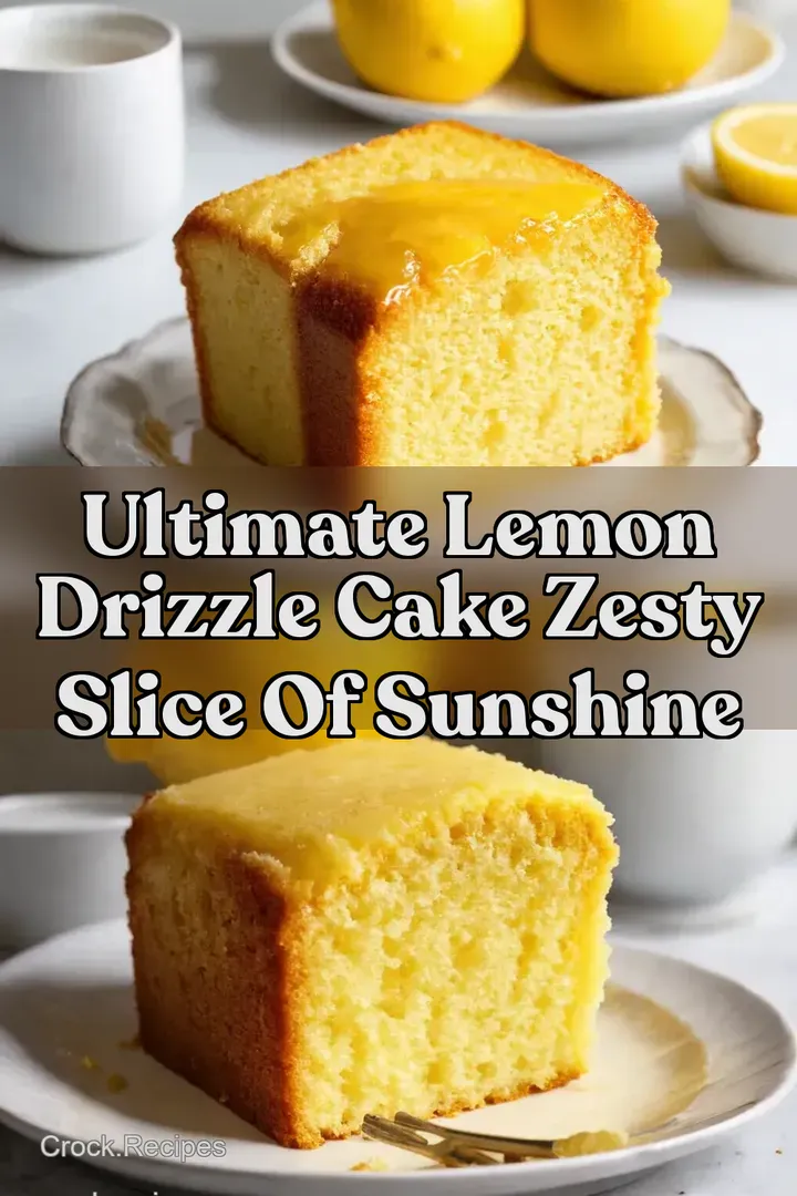 Ultimate Lemon Drizzle Cake Zesty Slice of Sunshine