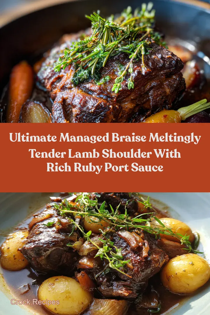 Ultimate Managed Braise Meltingly Tender Lamb Shoulder with Rich Ruby Port Sauce
