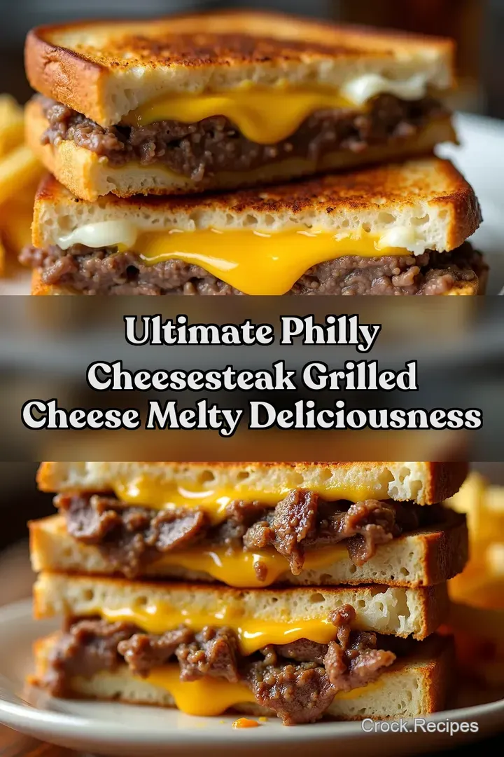 Ultimate Philly Cheesesteak Grilled Cheese Melty Deliciousness