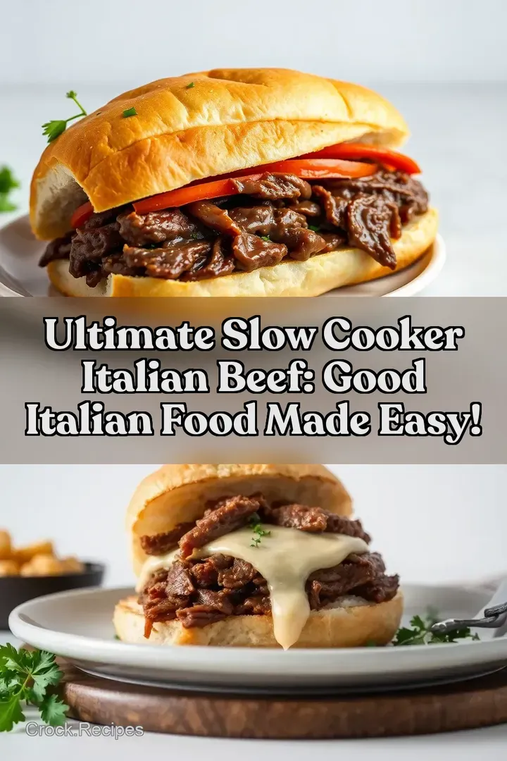 Ultimate Slow Cooker Italian Beef: Good Italian Food Made Easy!