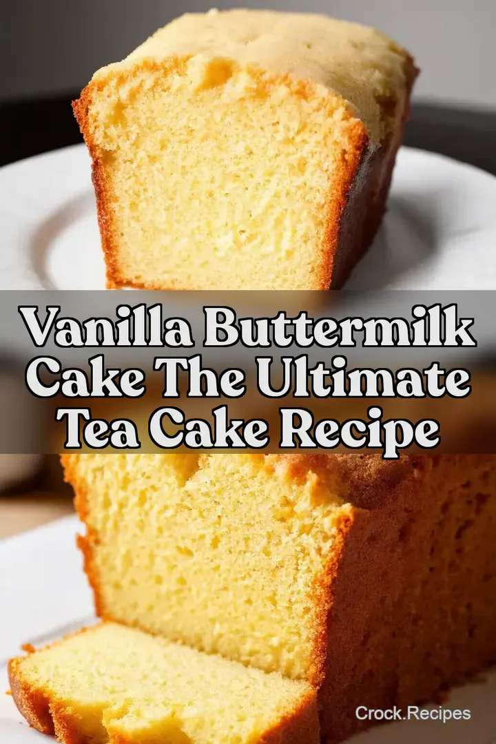 Vanilla Buttermilk Cake The Ultimate Tea Cake Recipe