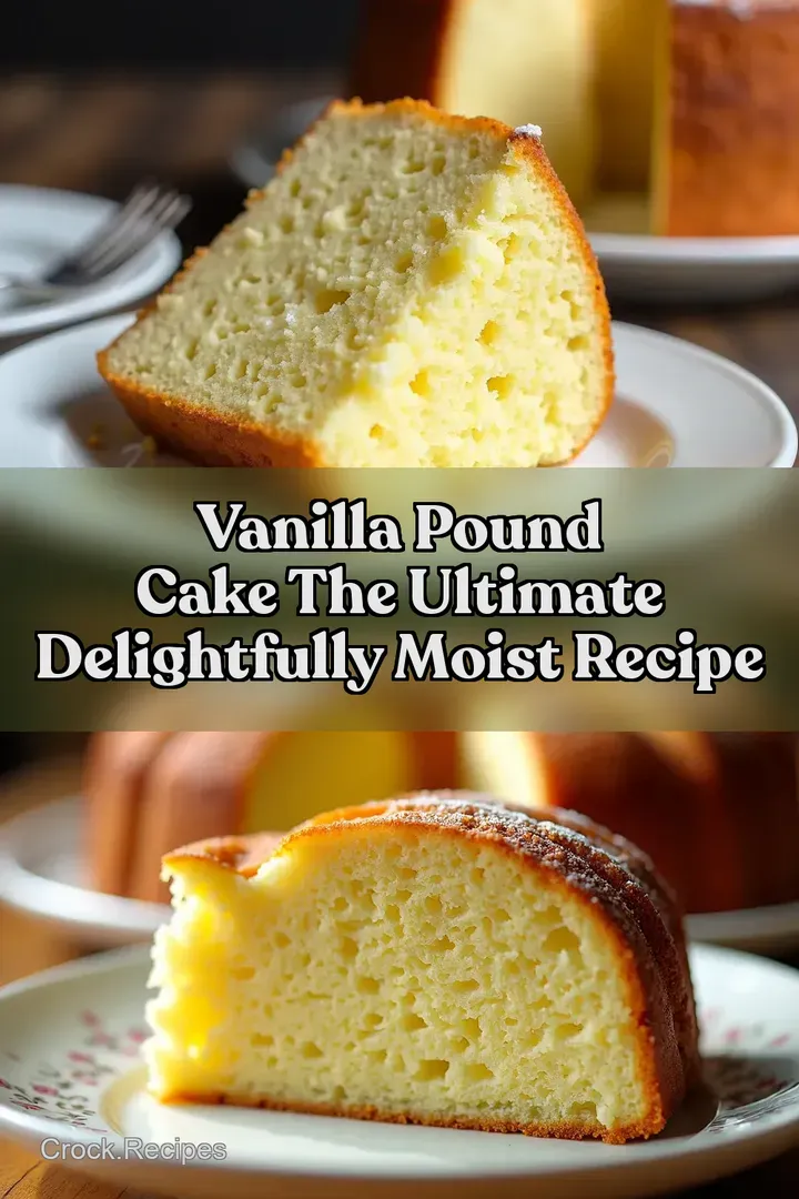 Vanilla Pound Cake The Ultimate Delightfully Moist Recipe