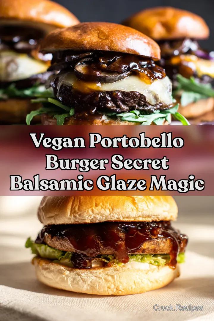 Vegan Portobello Burger Secret Balsamic Glaze Magic