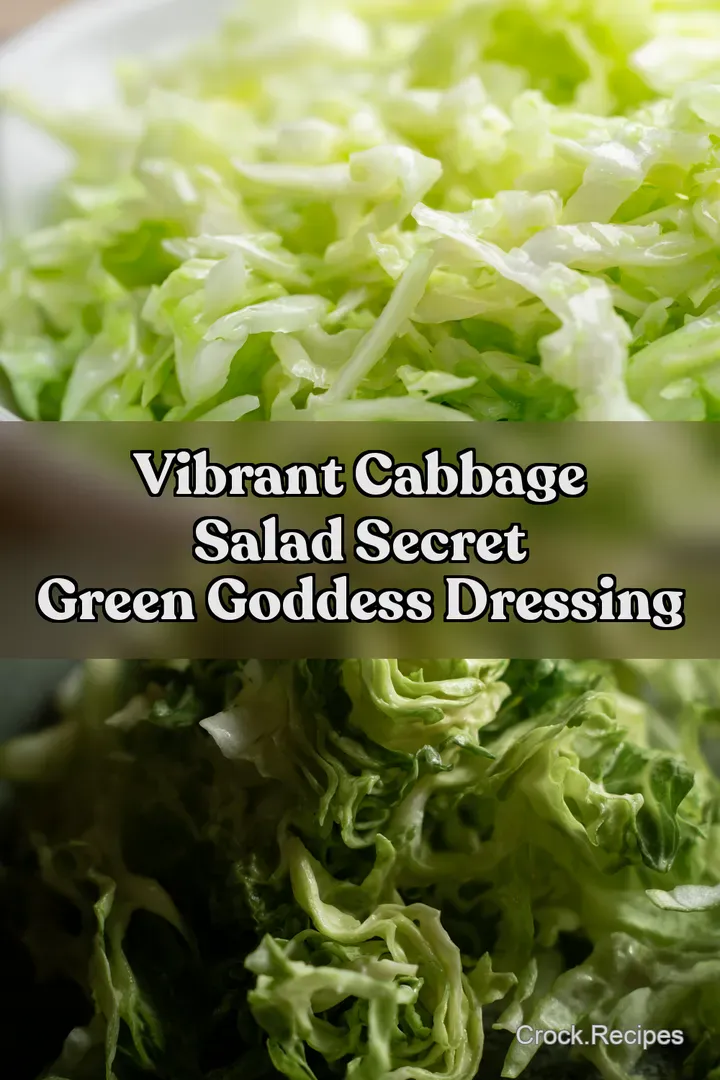 Vibrant Cabbage Salad Secret Green Goddess Dressing