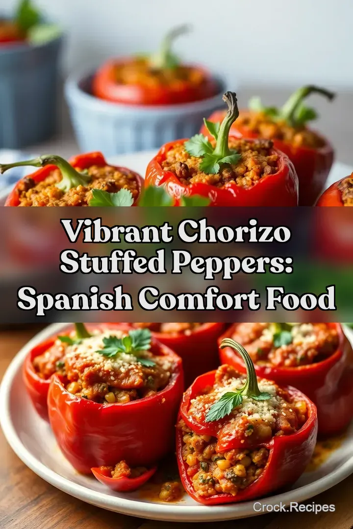 Vibrant Chorizo Stuffed Peppers: Spanish Comfort Food : PIN FOR LATER Vibrant Chorizo Stuffed Peppers: Spanish Comfort Food