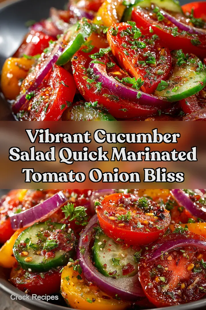 Vibrant Cucumber Salad Quick Marinated Tomato Onion Bliss