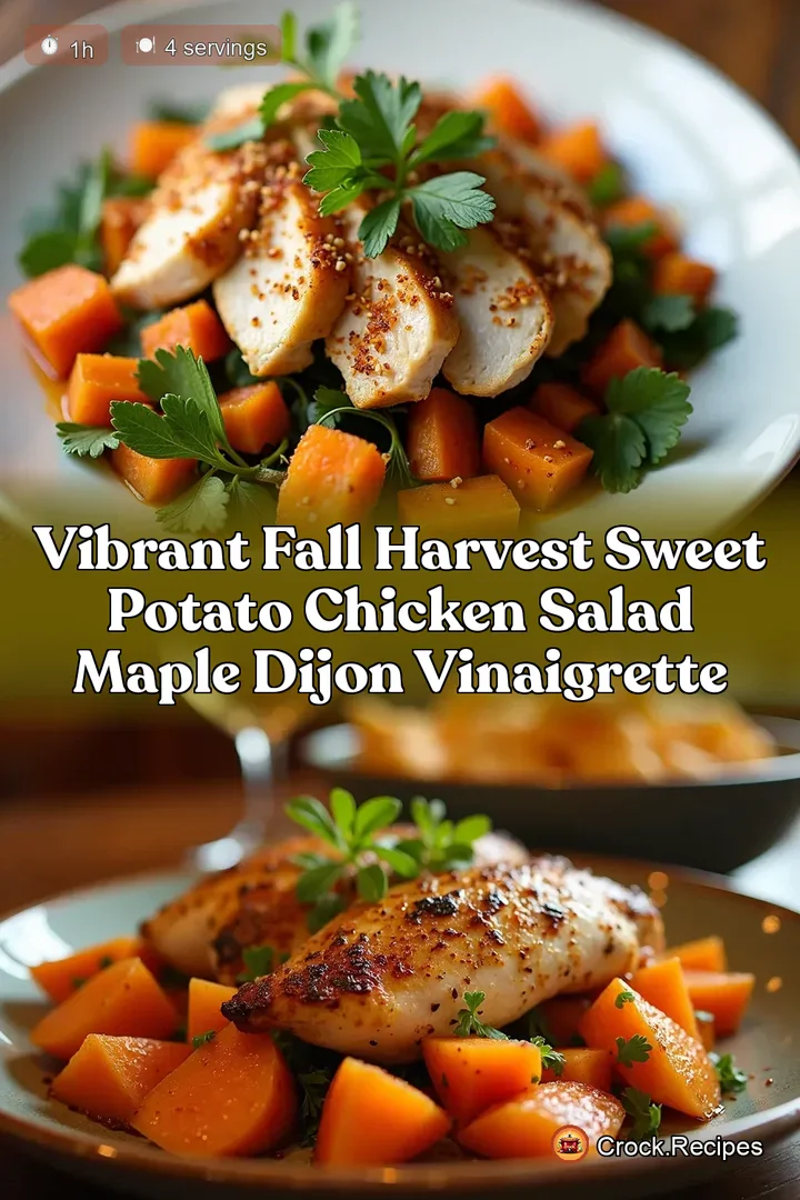 Vibrant Fall Harvest Sweet Potato Chicken Salad Maple Dijon Vinaigrette