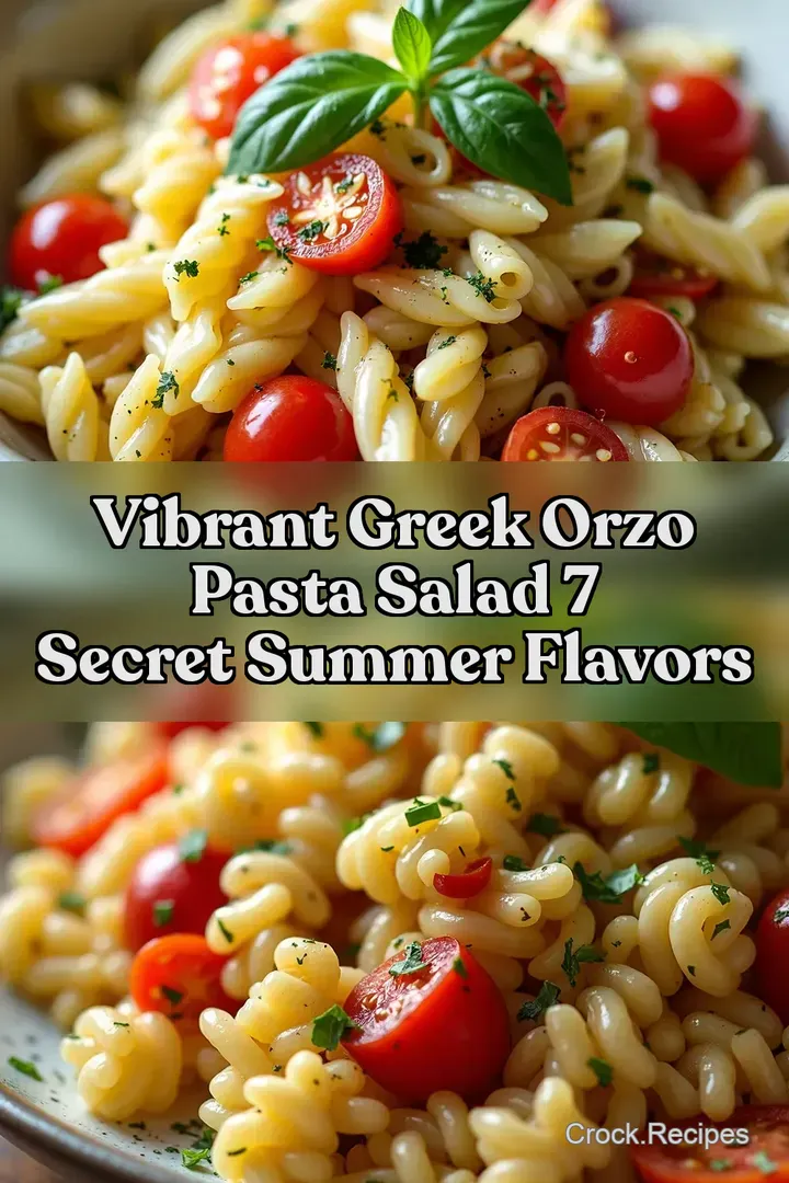 Vibrant Greek Orzo Pasta Salad 7 Secret Summer Flavors