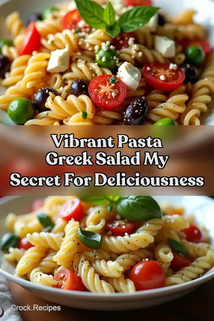 Vibrant Pasta Greek Salad My Secret for Deliciousness