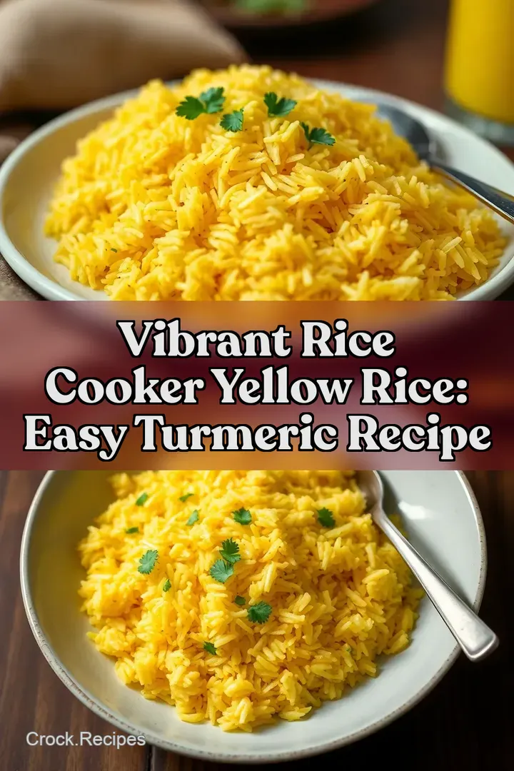 Vibrant Rice Cooker Yellow Rice: Easy Turmeric Recipe